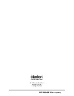 Preview for 16 page of Clarion APX400 Operating & Installation Manual