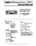 Clarion ARX5370R Service Manual preview