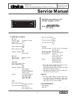 Preview for 1 page of Clarion ARX850z Service Manual