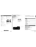 Preview for 1 page of Clarion AX430 Owner'S Manual