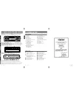 Предварительный просмотр 2 страницы Clarion AX523R Owner'S Manual