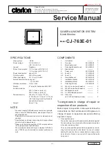 Clarion CJ-763E-01 Service Manual preview