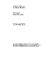 Предварительный просмотр 1 страницы Clarion CX400 Owner'S Manual