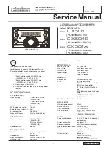 Preview for 1 page of Clarion CX501 Service Manual