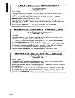 Preview for 2 page of Clarion CZ101 Owners Manual And Installation Manual