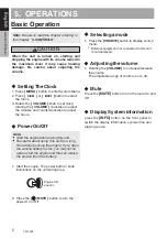 Предварительный просмотр 6 страницы Clarion CZ105BT Owner'S Manual