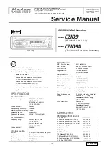 Clarion CZ109 Service Manual preview