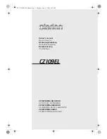 Clarion CZ109EL Owner'S Manual preview