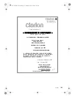 Preview for 91 page of Clarion CZ109EL Owner'S Manual