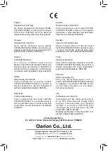 Preview for 26 page of Clarion CZ200E Owner'S Manual & Installation Manual