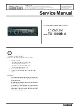 Clarion CZ202 Service Manual предпросмотр