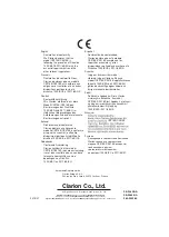 Preview for 25 page of Clarion CZ215E Owner'S Manual