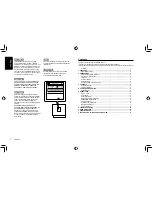 Preview for 2 page of Clarion CZ302E Owner'S Manual & Installation Manual