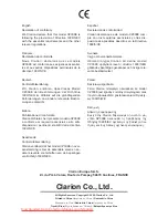 Preview for 137 page of Clarion CZ309E Owner'S Manual & Installation Manual