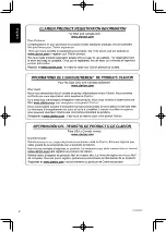 Preview for 2 page of Clarion CZ500 Owner'S Manual & Installation Manual