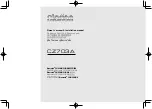 Предварительный просмотр 1 страницы Clarion CZ703A Owner'S Manual