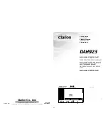 Clarion DAH923 Owner'S Manual preview