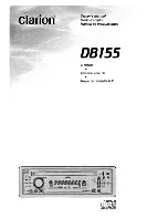 Предварительный просмотр 1 страницы Clarion DB155 Owner'S Manual