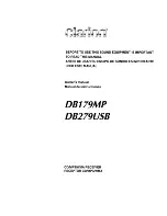 Предварительный просмотр 1 страницы Clarion DB179MP Owner'S Manual