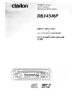 Preview for 1 page of Clarion DB345MP Owner'S Manual