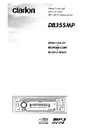 Предварительный просмотр 1 страницы Clarion DB355MP Owner'S Manual