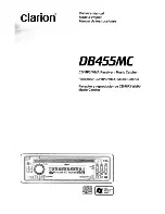 Предварительный просмотр 1 страницы Clarion DB455MC Owner'S Manual