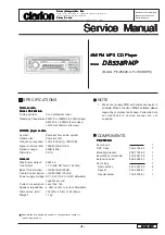 Предварительный просмотр 1 страницы Clarion DB538RMP Service Manual