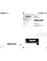 Clarion DB625MP Owner'S Manual предпросмотр