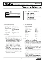 Предварительный просмотр 1 страницы Clarion DCZ625 Service Manual