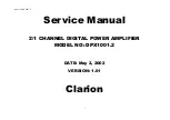 Предварительный просмотр 1 страницы Clarion DPX1001.2 Service Manual