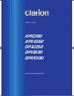 Предварительный просмотр 1 страницы Clarion DPX2250 Owner'S Manual