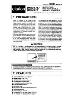 Clarion drb2475 Owner'S Manual preview