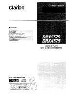 Предварительный просмотр 1 страницы Clarion DRX4575 Owner'S Manual