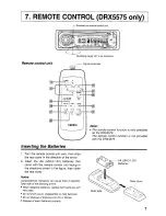 Предварительный просмотр 7 страницы Clarion DRX4575 Owner'S Manual