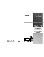 Preview for 1 page of Clarion DRX9675z Owner'S Manual