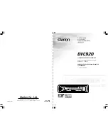 Предварительный просмотр 1 страницы Clarion DVC920 Owner'S Manual