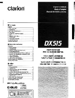 Clarion DX515 Owner'S Manual предпросмотр