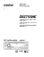 Предварительный просмотр 1 страницы Clarion DXZ1SSMC Owner'S Manual