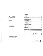 Предварительный просмотр 1 страницы Clarion DXZ265 Owner'S Manual