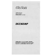 Предварительный просмотр 1 страницы Clarion DXZ365MP Owner'S Manual