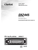 Preview for 1 page of Clarion DXZ445 Owner'S Manual