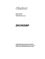 Clarion DXZ465MP Owner'S Manual предпросмотр