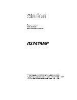 Clarion DXZ47SMP Owner'S Manual предпросмотр