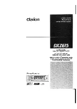 Предварительный просмотр 1 страницы Clarion DXZ615 Owner'S Manual