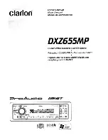 Предварительный просмотр 1 страницы Clarion DXZ6SSMP Owner'S Manual