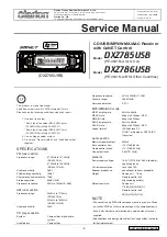 Clarion DXZ785USB Service Manual preview