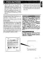 Preview for 3 page of Clarion DXZ7ZS Owner'S Manual