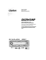 Clarion DXZ945MP Owner'S Manual preview