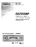 Clarion DXZSSSMP Owner'S Manual предпросмотр