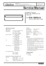 Предварительный просмотр 1 страницы Clarion EN-1286S-A Service Manual